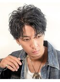 波巻きツイストスパイラルリバースセンターパートツーブロパーマ