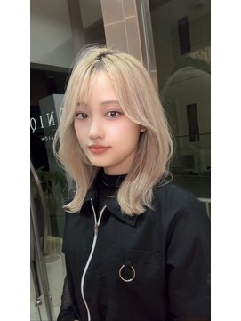 アイコニック 豊田店(ICONIQ) ミディアムレイヤー/髪質改善カラーエステ/顔まわりカット