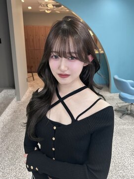 ボタン 熊本(VOTAN) 透ける暗髪/レイヤーカット/顔まわり/韓国ヘア/熊本美容室