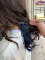 プラスイズム(PLUSISM) インナーカラーグレーブルー