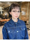 ぱつっとボブ・ショート/前髪あり/絶壁解消/20代/30代/大人