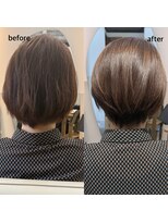 リブ(LIV)&nbsp;50代大人女性の艶髪ボブ｜髪質改善縮毛矯正×美髪ケアカラー