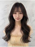シールエクステ レイヤーカット ミルクブラウン ゆる巻