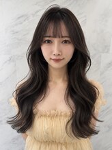 ロア 中目黒(loa) シールエクステ レイヤーカット ダークブラウン ゆる巻