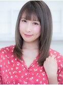 上品♪ガーリーなストレートヘア