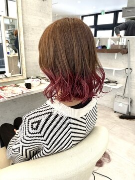 ピンク裾カラー L シャルムヘアー Charme Hair のヘアカタログ ホットペッパービューティー