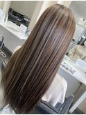 ベージュハイライト 橿原市 美容室 glanz
