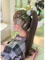 スーパーカットトリイマエショップ(SUPER CUT TORIIMAE SHOP)&nbsp;ヘアアレンジ　ポニーテール
