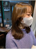 韓国風顔まわりカット/くびれミディ