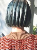 ハイトーン　ブルーグリーン　ボブ　[三軒茶屋]