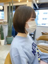 ロンドアジュール 横浜(Lond azur)&nbsp;ぱつっと大人可愛いミニボブ【久保田夢美】横浜ショコラアッシュ