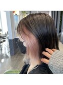 インナーカラー×ペールピンクベージュ【TELAHAIR幕張本郷】