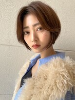 ダブルカラーショートボブインナーカラーハイライトケアブリーチ
