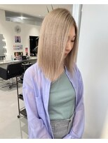 キング 梅田(K!ng)&nbsp;【梅田】ダブルカラーケアブリーチミルクティーベージュ