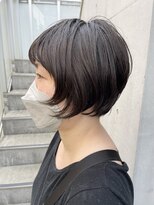 ユノ(juno)&nbsp;前下がりショートボブのニュアンスパーマスタイル☆