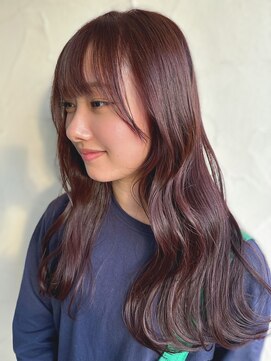 スカイ(SKY) 髪質改善縮毛矯正韓国風レイヤーカットダブルカラーベージュ