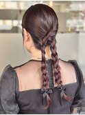 アレンジ/ヘアアレンジ/ヘアセット/セット/ねじりアレンジ