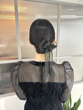 ユアーズヘア 神楽坂はなれ店(youres hair) 艶っと*タイトにまとまりシニヨン