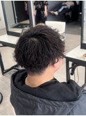 【マッシュ×波巻きパーマ】