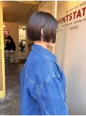 〈浅草 半個室〉ミニボブ/ラベンダーグレージュ