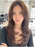ブリーチハイライト髪質改善ダブルカラーレイヤーカット