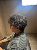 【シャドウパーマ】刈り上げセンターパート/波巻きスパイラル