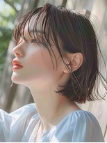 メルバ(Melva)&nbsp;黒髪/ボブルフ/ネビージュ/小顔/ワンレン/カット/髪質改善/前髪