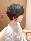 くしゃっと可愛いマッシュパーマ