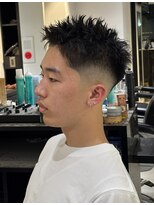 グラッシー(GLASSY)&nbsp;スパイキーショート/ツイストピンパーマ/テーパーフェード＃
