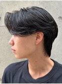 センターパートウルフショートネープ襟足あり