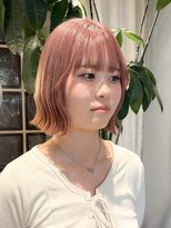 ロンドアジュール 横浜(Lond azur)&nbsp;ミルクティーベージュ/レイヤーボブ/韓国巻き/顔周りカット/横浜