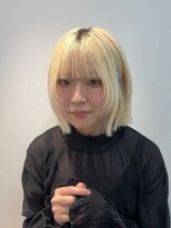 ソソ(soso.) ハイトーンボブ/ブロンドボブ/金髪ボブ/顔まわりレイヤー/木更津