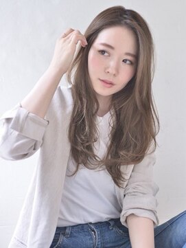 ケーツー心斎橋 クイーンズガーデン バイ ケーツー(K two QUEEN'S GARDEN by K two) ナチュラルOL風耳かけロングヘアー/心斎橋&なんば