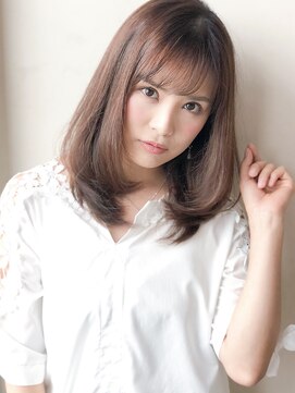 アグ ヘアー ティサーク 調布店(Agu hair ttysark) 大人かわいい毛先ワンカールミディアム 小顔