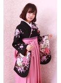 袴着付け　卒業式ヘア　着物ヘア　袴セット