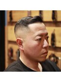 <理容室><バーバー>七三サイドパートフェードオールバック