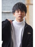マッシュツーブロックメンズパーママッシュウルフメンズカット