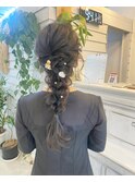 【杏実】ヘアセット　編み下ろしヘア　パーティーヘアセット