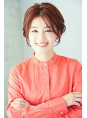 大人ショート/ショートボブ/マチルダボブ/ピンクベージュ/卵型