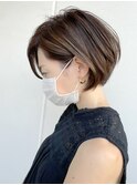 絶壁解消/30代40代/ショートボブ