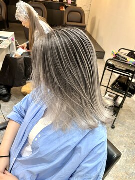 ブレンド 渋谷(BLend) ハイライトカラーマチルダボブインナーグレージュ前髪