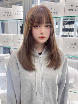 ノエロク 岐阜(noe rok) マロングレージュ/韓国風レイヤースタイル