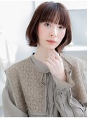 外ハネくびれカール切りっぱなしボブレイヤーa越谷20代30代40代!