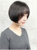 =ミニボブショートボブ丸みショートグラデーションボブ30代40代