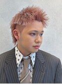 スパイキーショート×ピンクカラー
