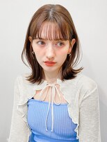 レア 表参道(L'ea)&nbsp;ミディアムヘア暗めカラーグランマッシュデザインカラー