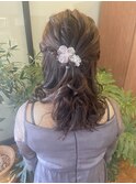 ハーフアップヘアセット