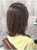 外ハネ セミロング
