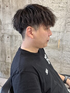 ニアウ 太田店(Niau) メンズパーマツイストスパイラルパーマ波巻きスパイラルパーマ