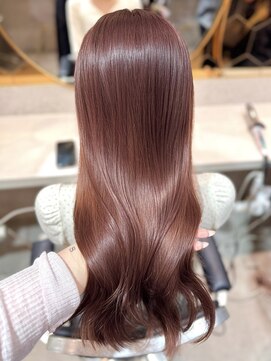 ルームバイシー 新宿(Loom. by Sea) 〇レイヤーカット×ミディアム[ピンクブラウン/デザインカラー]